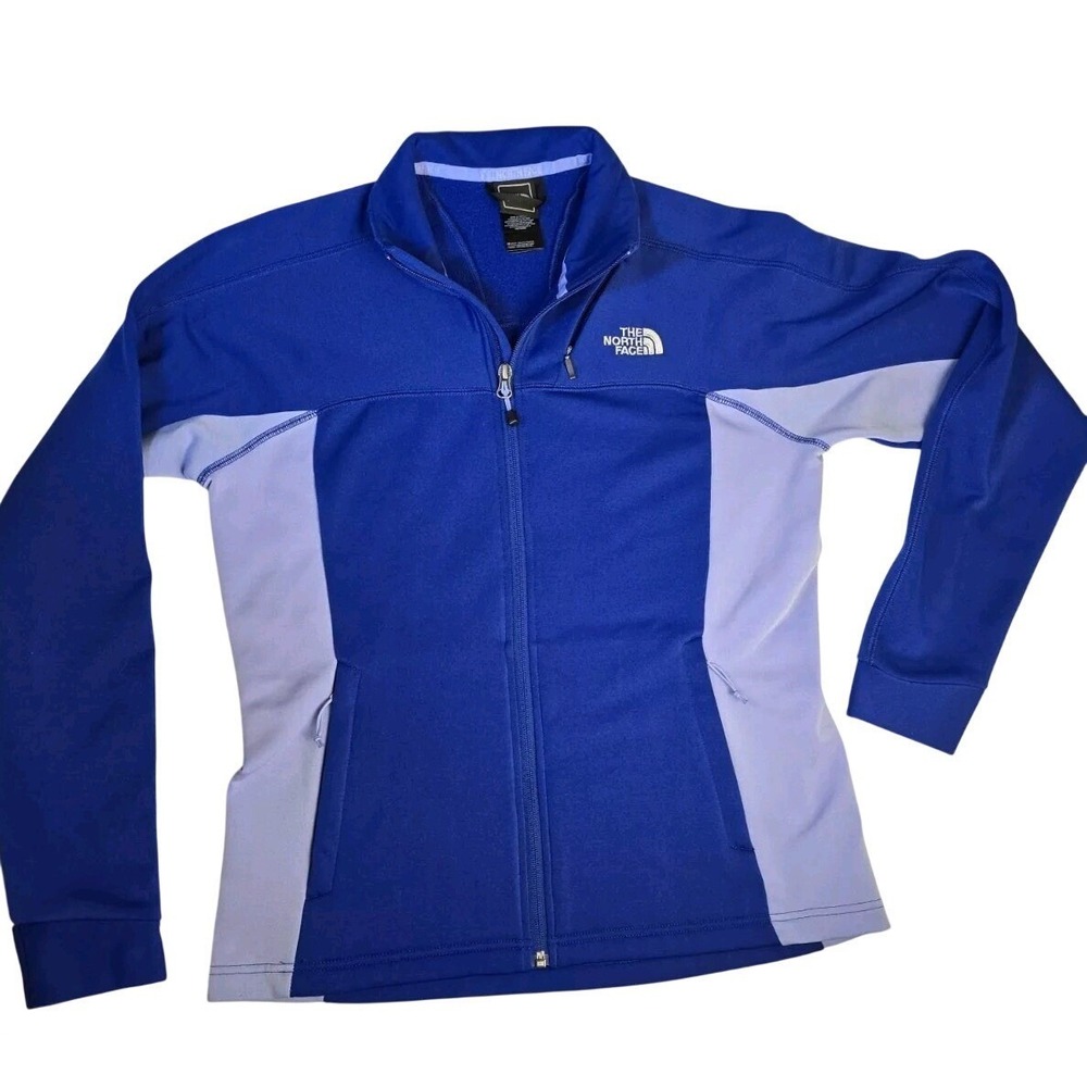 North‎ Face Athletic Jacket Womens Medium Full Zip Blue Athleisure Running Rain